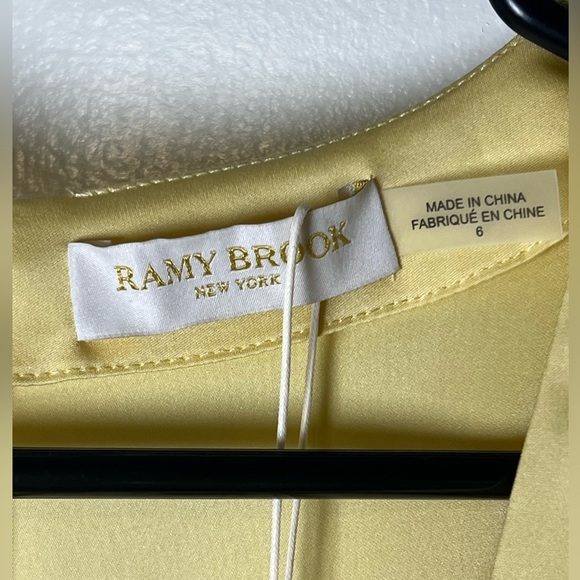 Ramy Brook new with tags women’s size size Tanya V  neck mini dress in daffodil - Picture 11 of 13